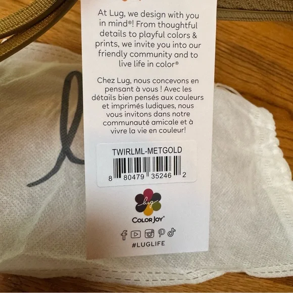 *Lowest Price!* NWT Lug Twirl Matte Luxe Metallic Gold - Picture 4 of 4